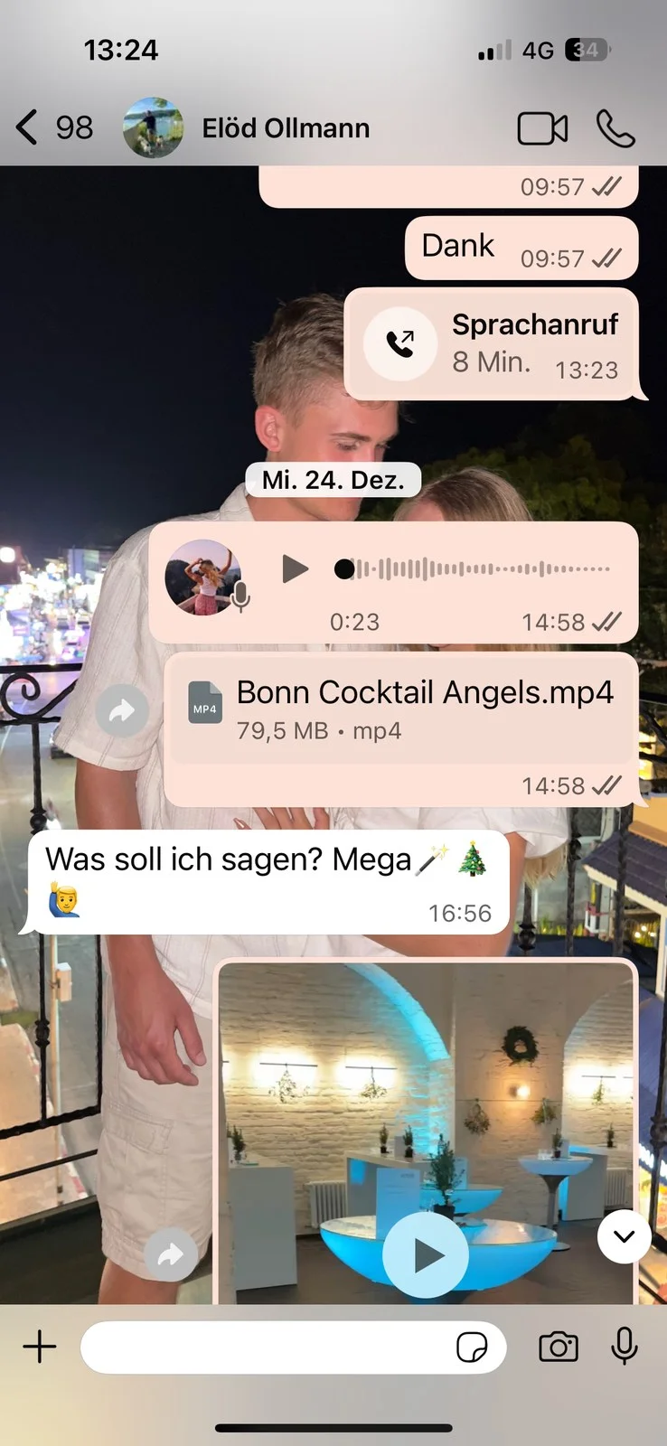 Echte Kundennachricht an Sophia Maus